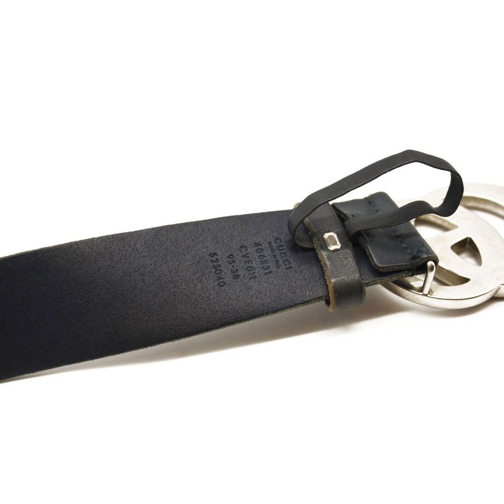 GUCCI Textured Calfskin Double G 40mm Belt 95 38 Dark Cocoa - Picture 8 of 11